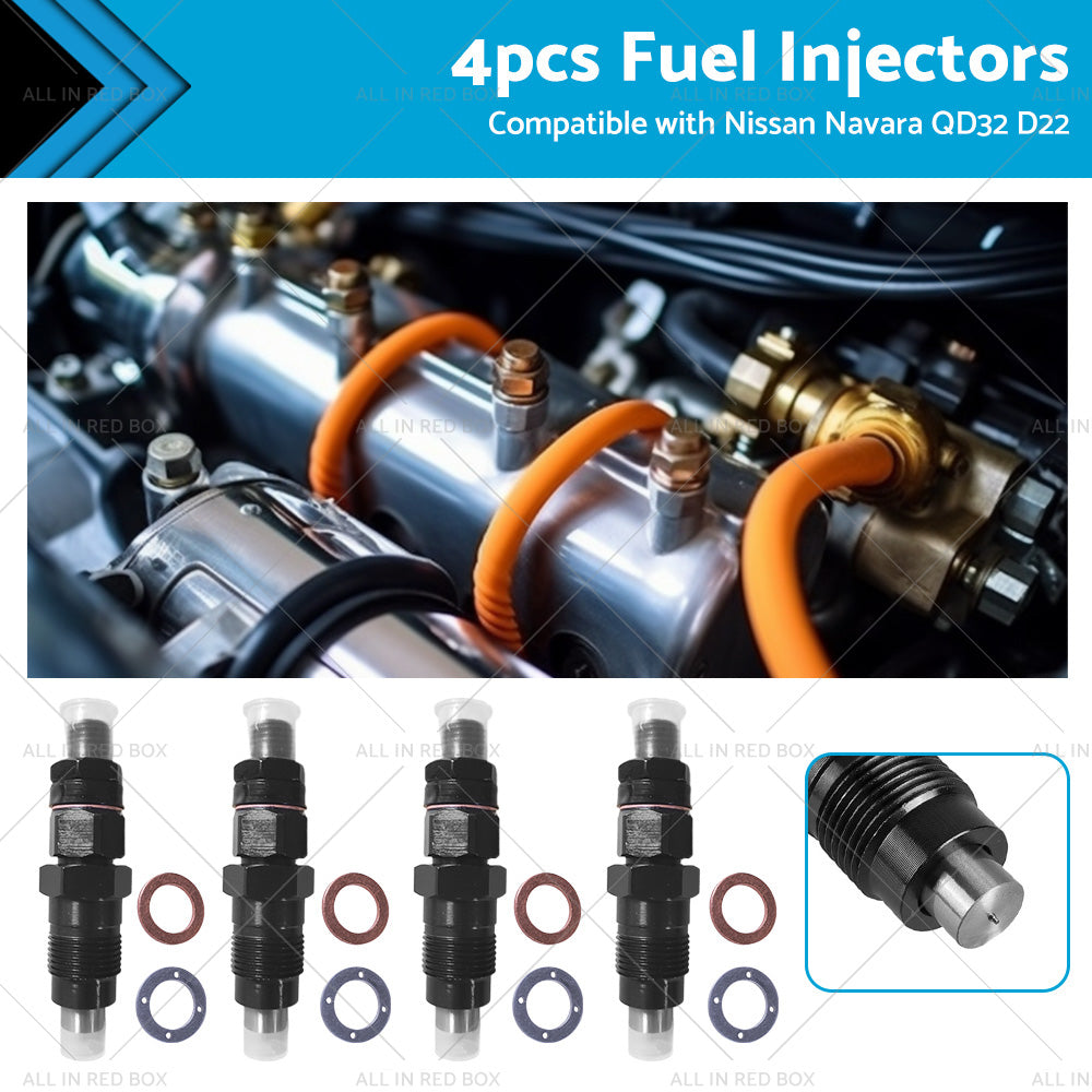 4PCS Desiel Fuel Injectors Suitable for Nissan Navara QD32 D22 3. 2L 1997-2001-0