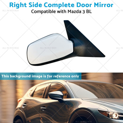 Right Door Mirror Suitable for Mazda 3 BL 2009-2013 NO Indicator White-4