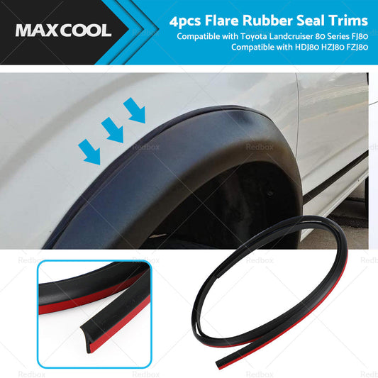 4X Flare Rubber Seal Trim Suitable For Toyota Landcruiser 80 Series HDJ HZJ FZJ-0