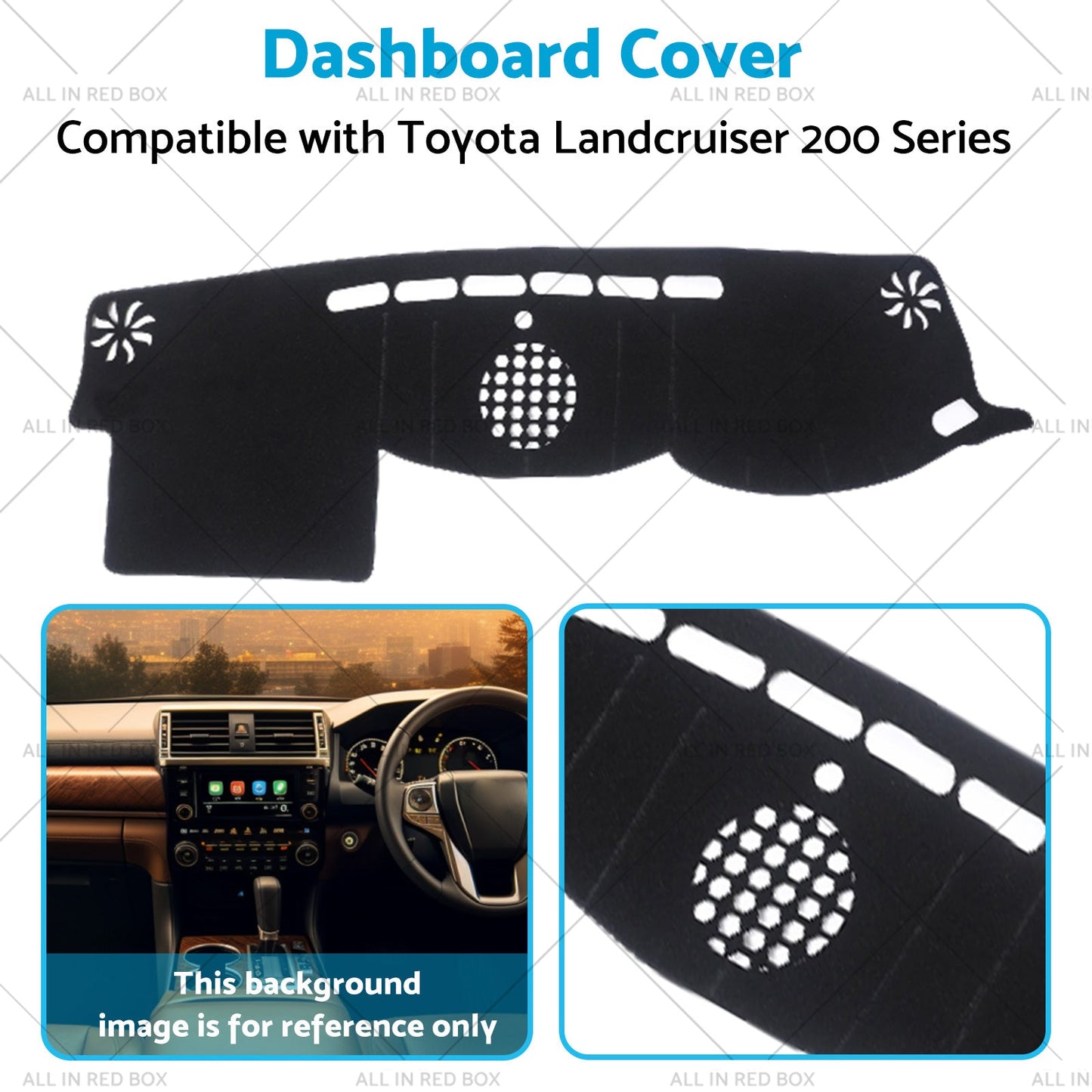 Dash Mat Suitable for Toyota Landcruiser 200 Series ,Series 3 VX GXL 2015-2021-4