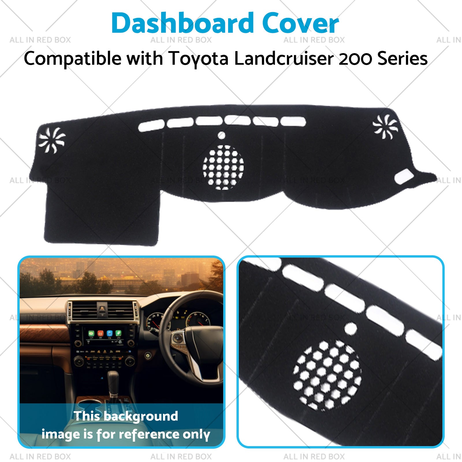 Dash Mat Suitable for Toyota Landcruiser 200 Series ,Series 3 VX GXL 2015-2021-4