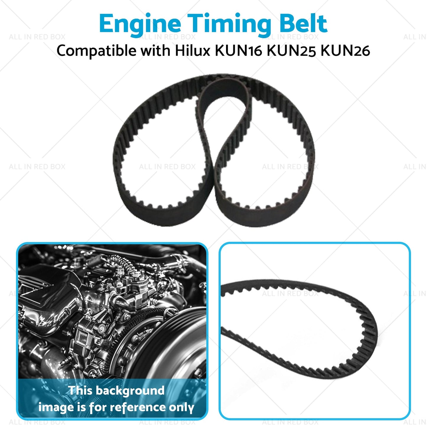 1KD-FTV Engine Timing Belt Suitable for Hilux KUN16 KUN25 KUN26 3. 0L Diesel