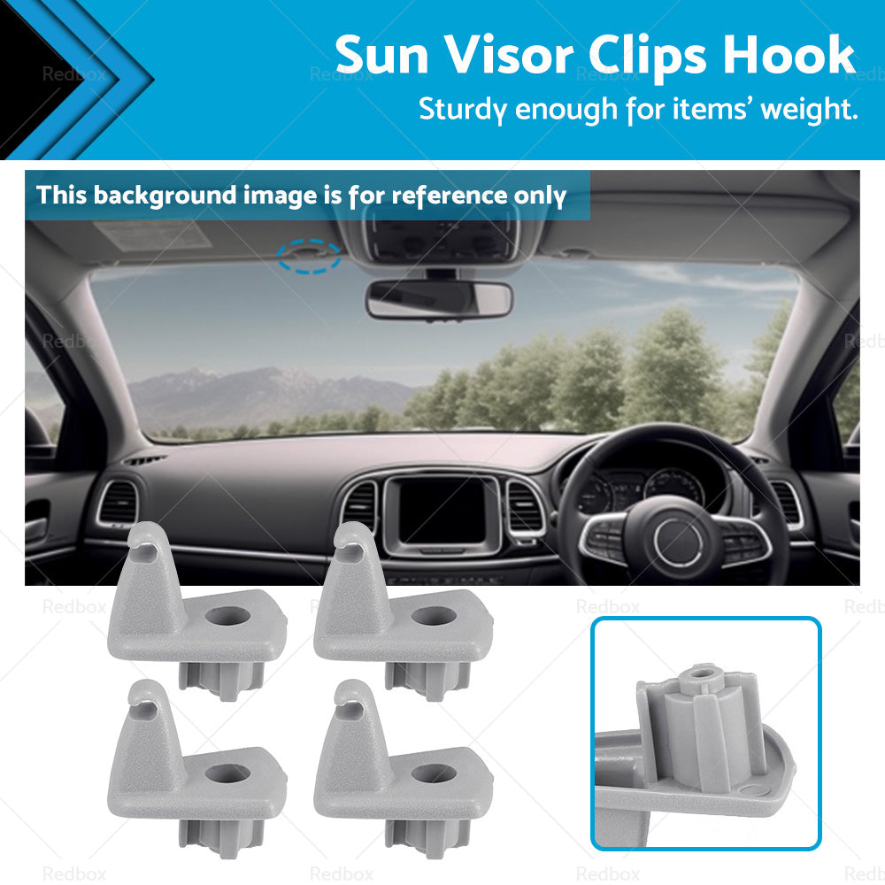 4xSuitable For Chrysler 300 Sunvisor Sun Visor Support Clip Kit 05-071EJ51BD1AA-0