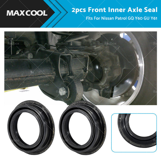 2PCS Front Inner Axle Seal Suitable For Nissan Patrol GQ Y60 GU Y61-0