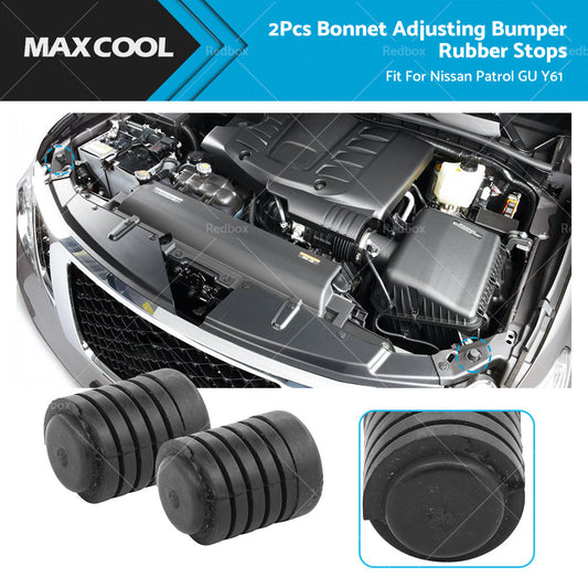 Bonnet Bumper Stops for Nissan Patrol GU Y61 1997-2016 Rubber Adjusting 2PCS