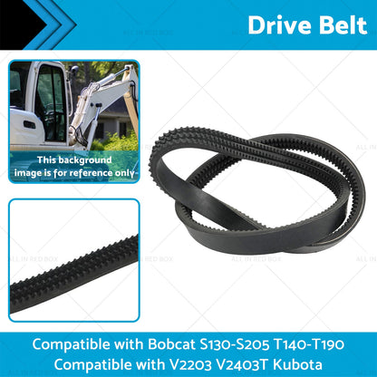 Drive Belt Suitable for Bobcat S130-S205 T140-T190 V2203 V2403T Kubota 6736775-2