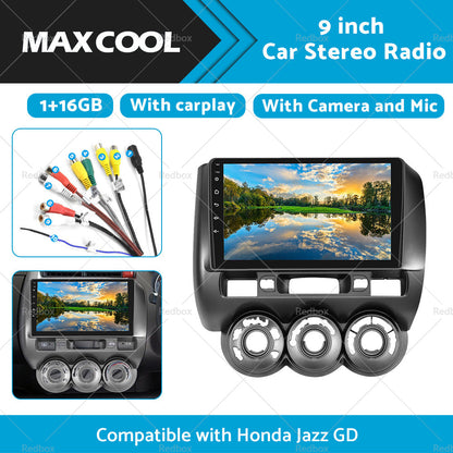 16GB 9inch Android 11 Apple Carplay Stereo GPS Head Unit Suitable For Honda Jazz GD-2