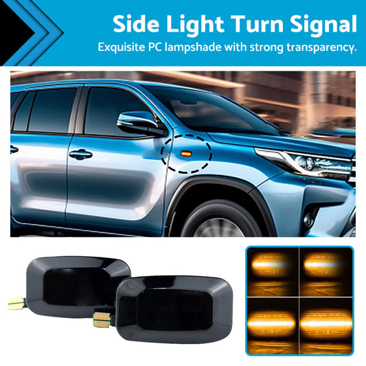 Pair LED Side Indicator Flasher Light Suitable For Toyota Hilux sr5 vigo Corolla-0
