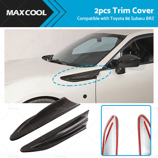 Carbon Fiber Car Side Fender Fin Vent Trim Suitable For Subaru BRZ Toyota 86-0