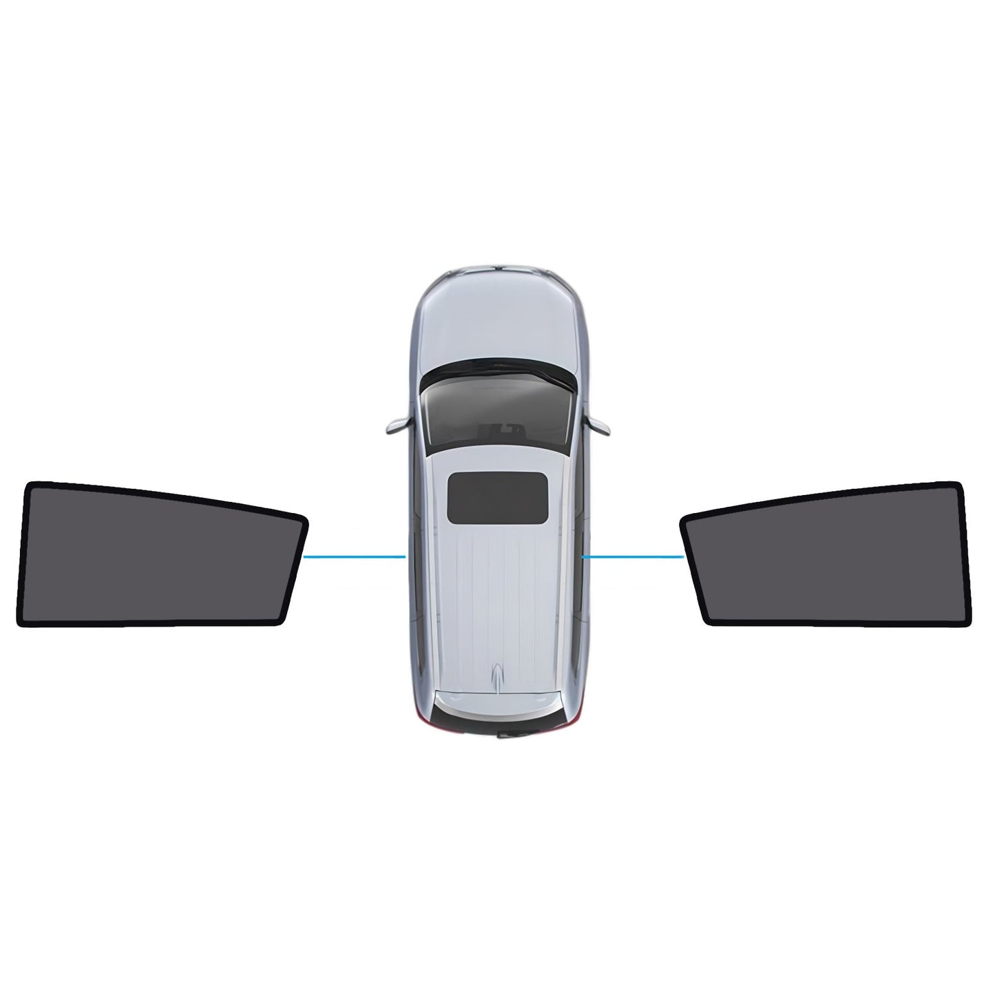 Magnetic Sun Shades Suitable For Nissan Tiida 2004-2010 C11 Hatch Front Windows-3