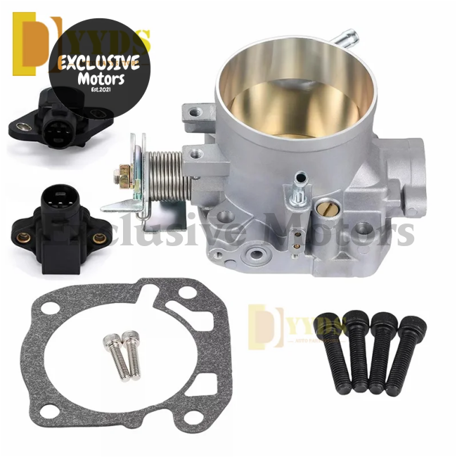 70Mm Throttle Body Kit With Tps & Map Sensor For Honda B16 B18 D16 F22 B20 H22 Engines