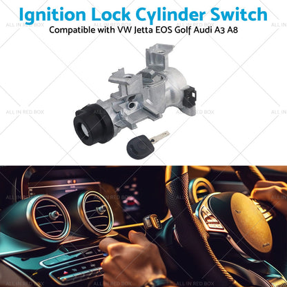 Ignition Lock Cylinder Switch  and  Housing Assemby w  Key Suitable for VW Audi A3-3