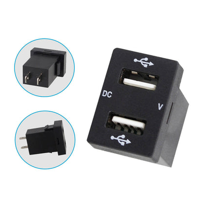 Dual USB Charger + Volt Meter Suitable For Toyota Hilux Prado Blue LED 12V 4.2A-3