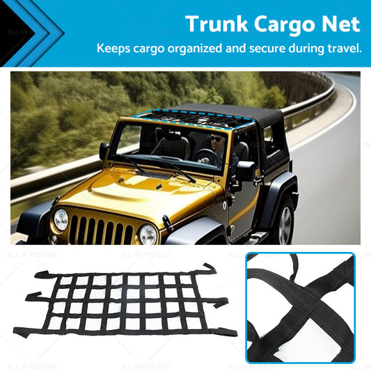 Roof Cargo Net Back Window Storage Hammock Suitable ForJeep Wrangler TJ JK 97-18-0