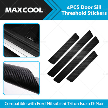 4PCS Front Rear Door Sill Threshold Sticker Suitable for Ford Ranger Wildtrak-2