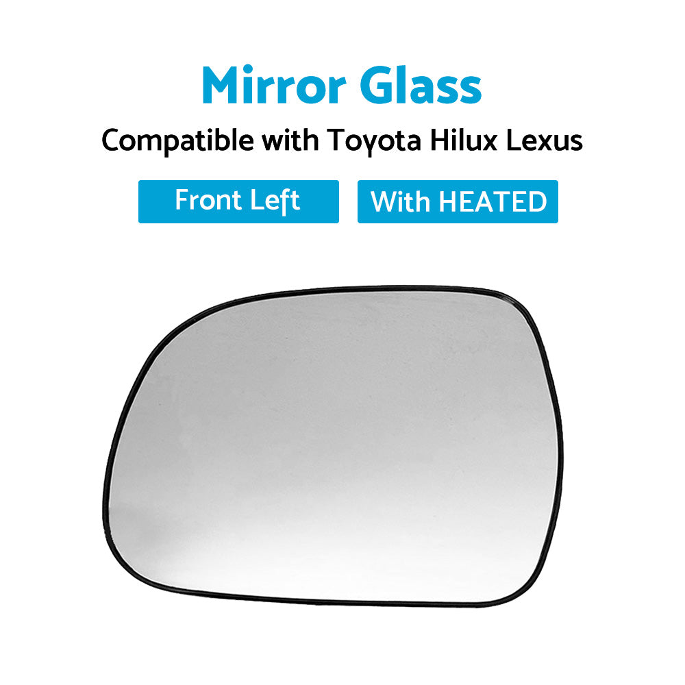 Left Side Mirror Glass Suitable for Lexus RX300 RX330 Toyota Hilux HEATED Convex-3