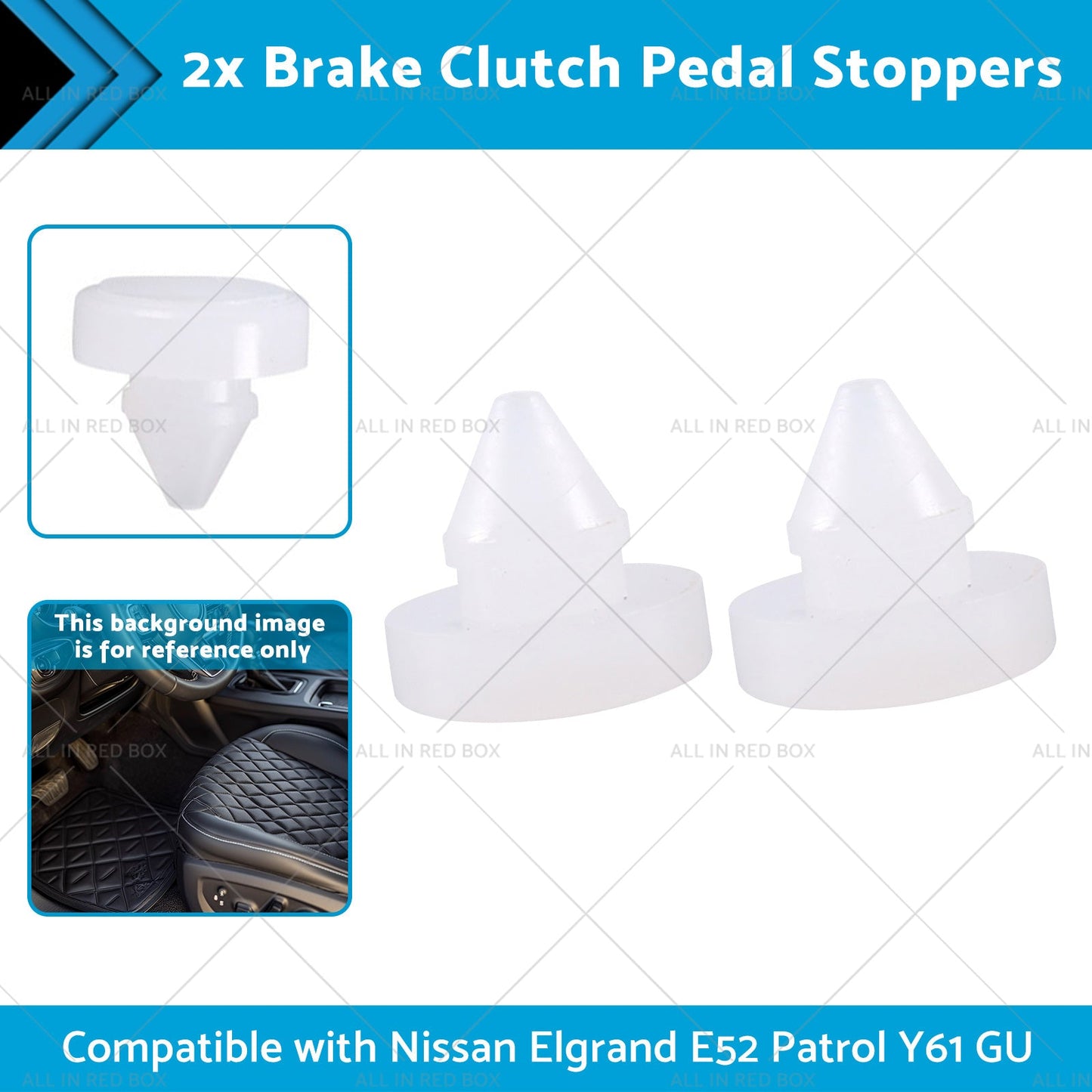 2x Brake Clutch Pedal Stoppers Suitable for Patrol Y61 GU Nissan Elgrand E52-1