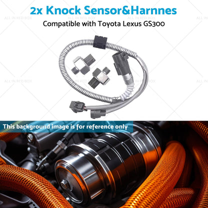 89615-12090 2x Knock Sensor and Harnnes Suitable for Toyota Lexus GS300 3. 0L 4Runner-4