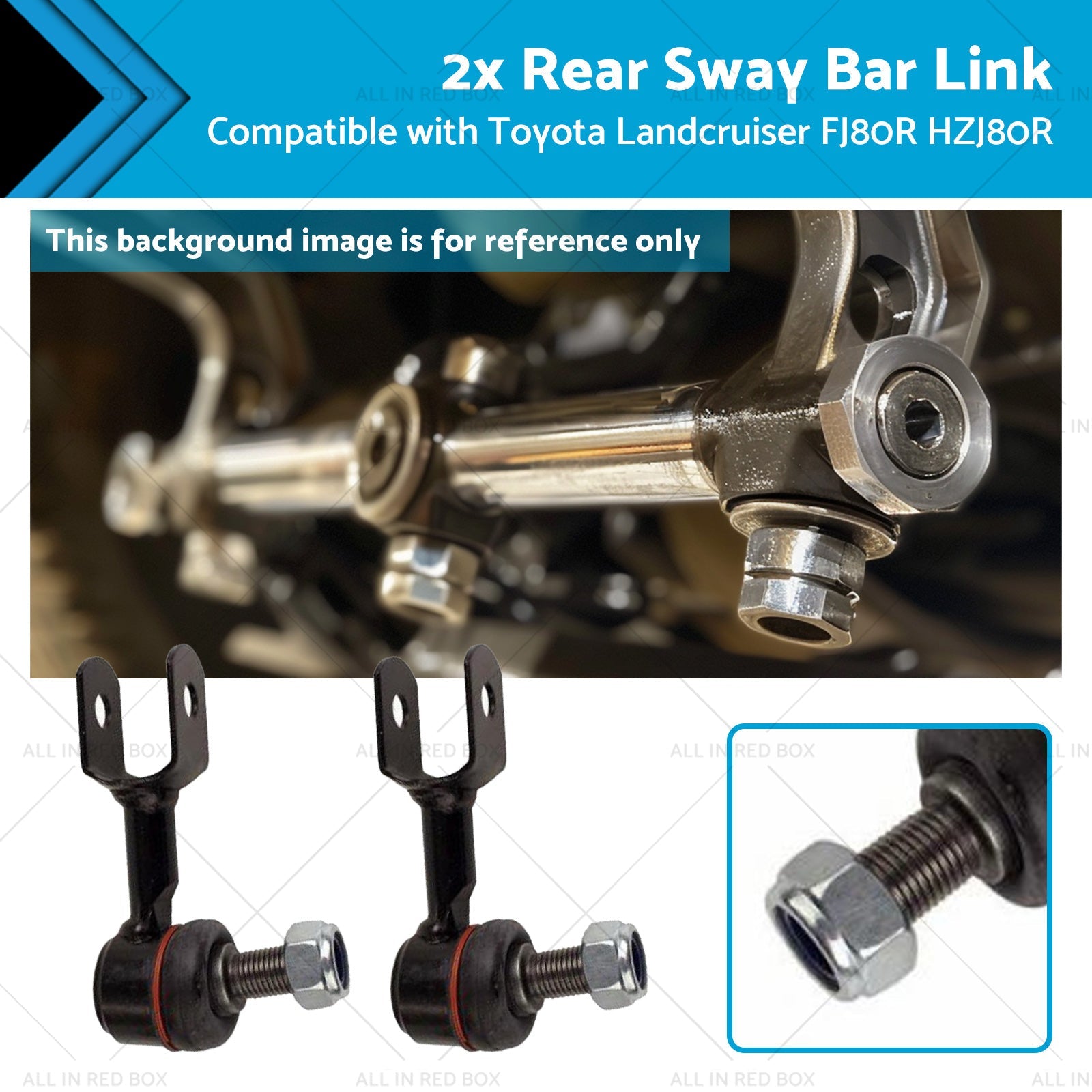 2x Rear Sway Bar Link Suitable for 92-19 Toyota Landcruiser FJ80R HZJ80R-0