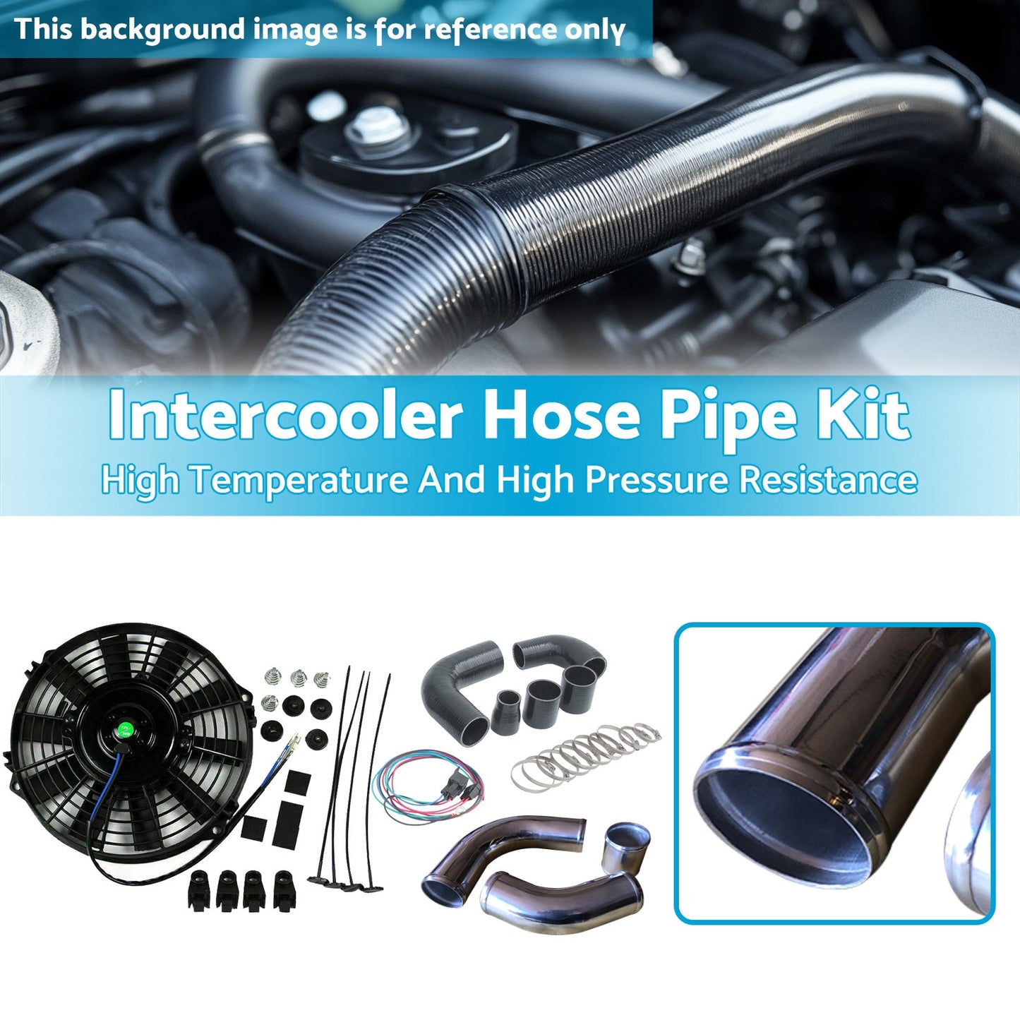 Intercooler Hose Pipe Kit Suitable for Nissan Patrol GU ZD30TDI 3.0L Aluminum-2