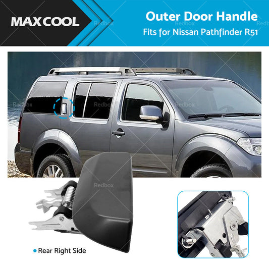 REAR RH Right Hand Outer Door Handle Black For Nissan Pathfinder R51 2005-2013-0