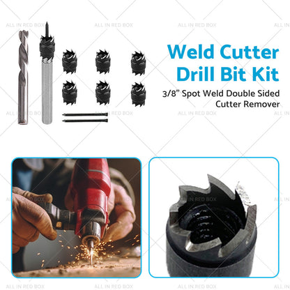 1 Set 3 8inch Spot Weld Double Sided Cutter Remover HSS Drill Bit Welder Cut Tool-3