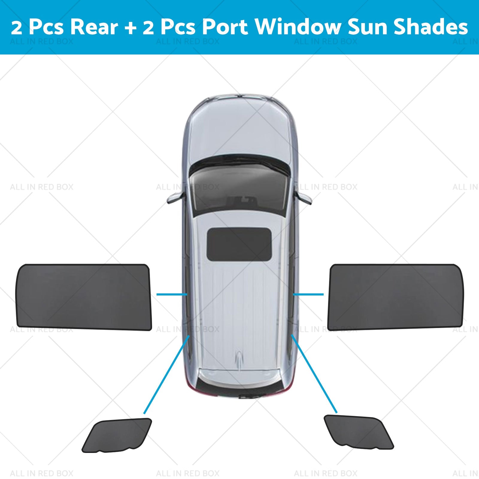 Front Rear Port Window Magnetic Sun Shade Suitable for Kia Carnival KA4 20-23-5
