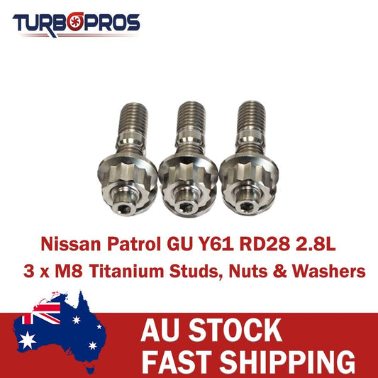 Titanium Turbo Charger Stud Kit for Nissan Patrol GU Y61 RD28 2.8L