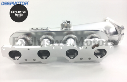 76mm Billet Intake Manifold with Fuel Rail and Throttle Body (Silver) for Nissan S14, S15 SR20DET