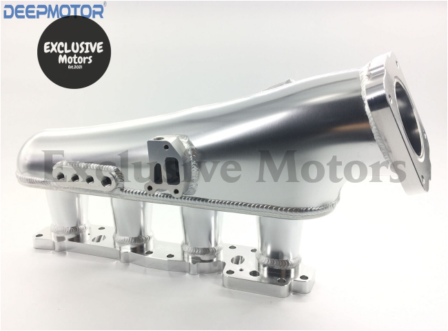 76mm Billet Intake Manifold with Fuel Rail and Throttle Body (Silver) for Nissan S14, S15 SR20DET