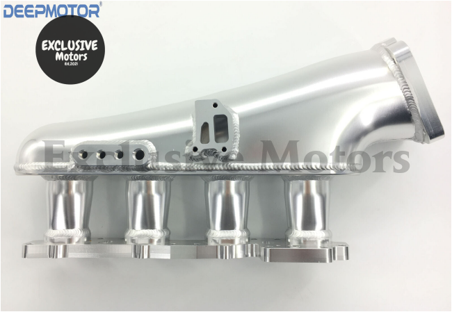 76mm Billet Intake Manifold with Fuel Rail and Throttle Body (Silver) for Nissan S14, S15 SR20DET