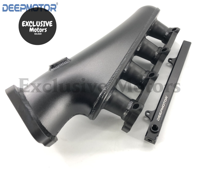 76mm Billet Intake Manifold with Fuel Rail and Throttle Body (Black) for Nissan S14, S15 SR20DET