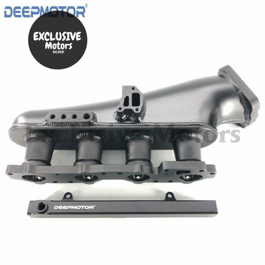 76mm Billet Intake Manifold with Fuel Rail and Throttle Body (Black) for Nissan S14, S15 SR20DET