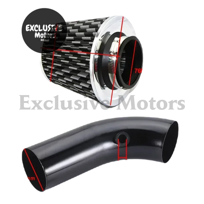 76Mm High Flow Air Filter Intake Kit - Universal