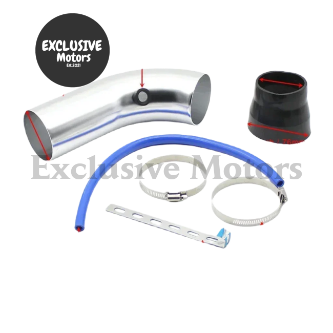 76Mm High Flow Air Filter Intake Kit - Universal