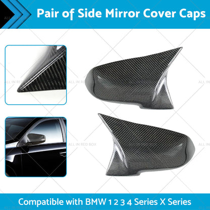 Carbon Fibre Side Mirror Cover Caps Suitable for  BMW F20 F21 F22 Series 1 2 3 4-2