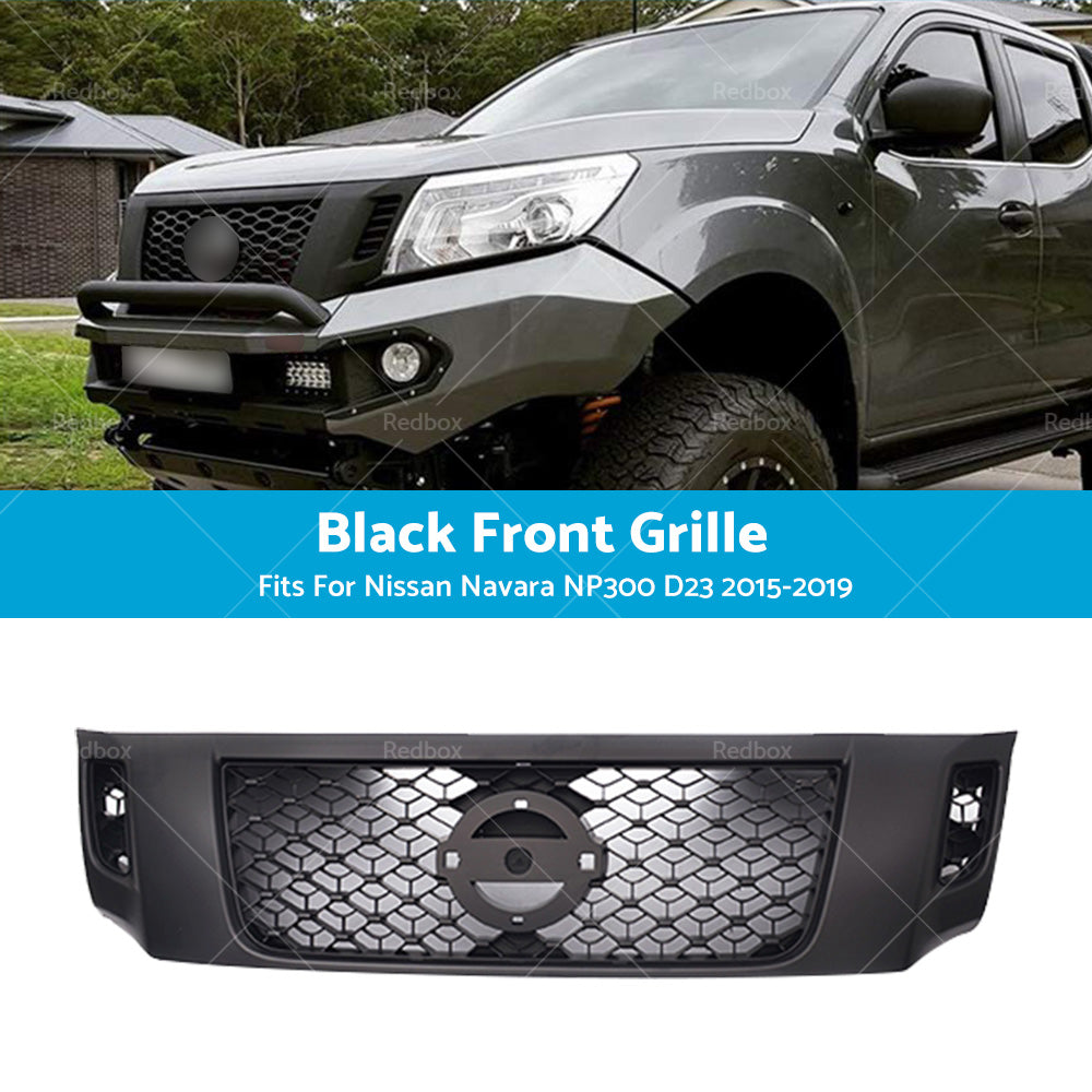 Front Grill Matte Black Bumper Bar Grille for Nissan Navara NP300 D23 2015-2019-1