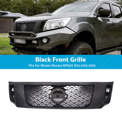 Front Grill Matte Black Bumper Bar Grille for Nissan Navara NP300 D23 2015-2019-1