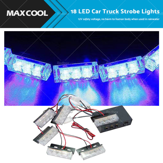 18 LED Strobe Flash Light for Car Dash 12V