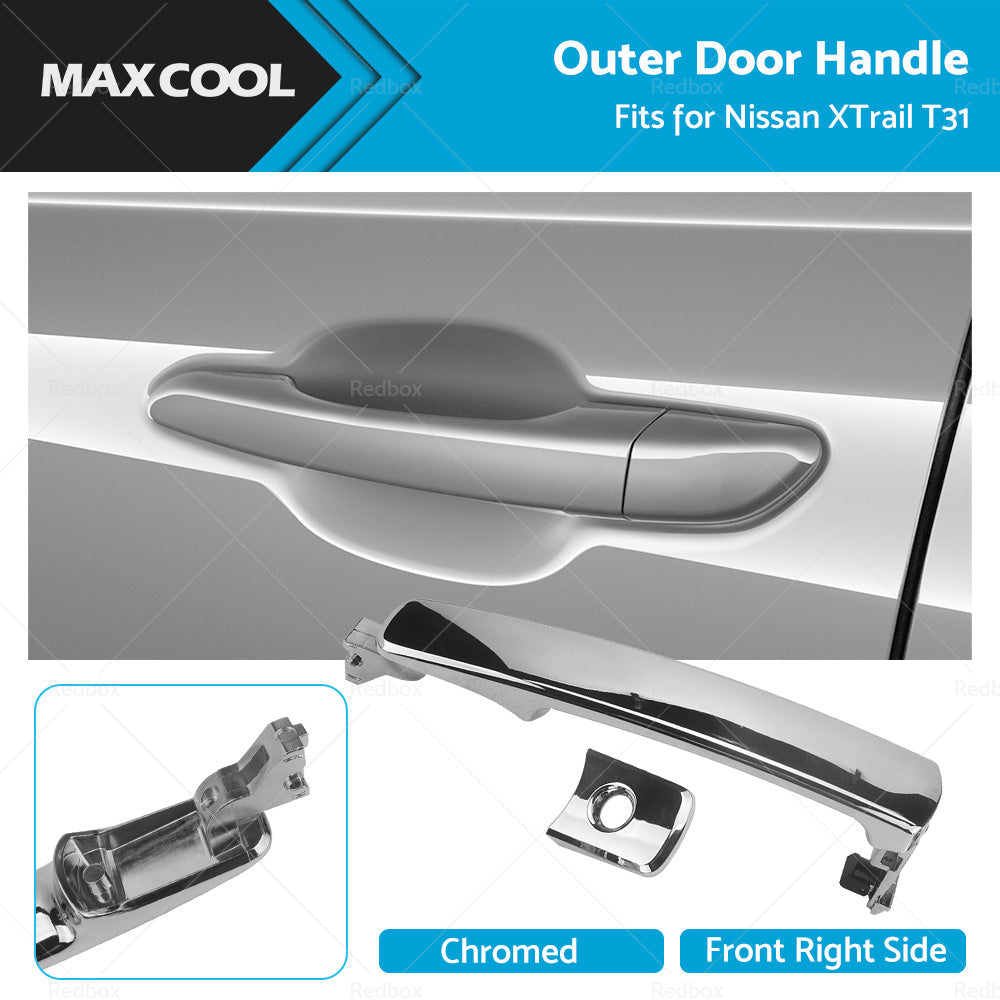 Front Right RH Outer Door Handle Chrome Suitable For Nissan XTrail T31 2007-2013-1