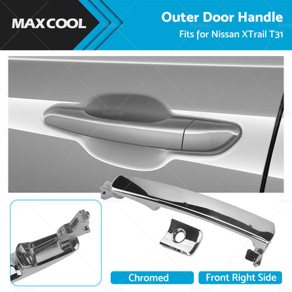 Front Right RH Outer Door Handle Chrome Suitable For Nissan XTrail T31 2007-2013-1