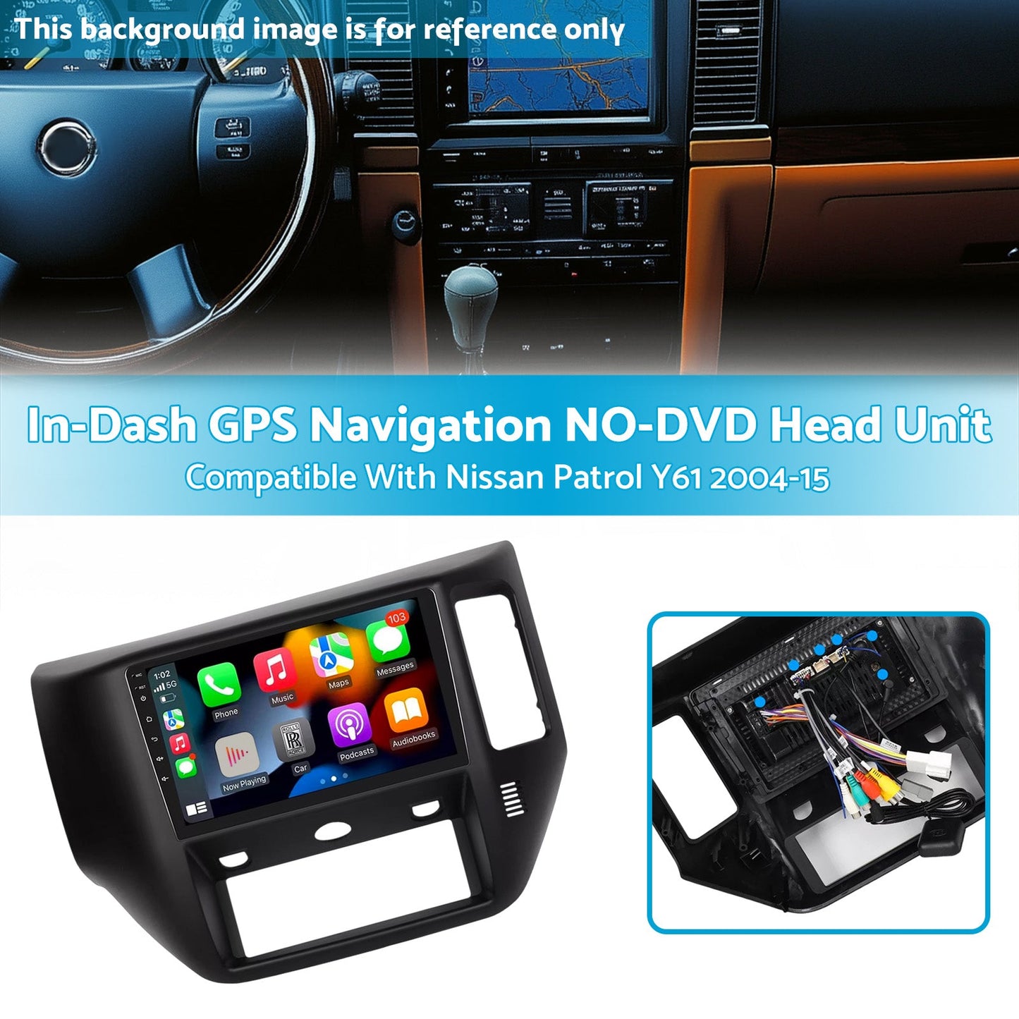9in 2.5D Capacitive Screen Head Unit Suitable For Nissan Patrol GU RH Drive Android 13-2