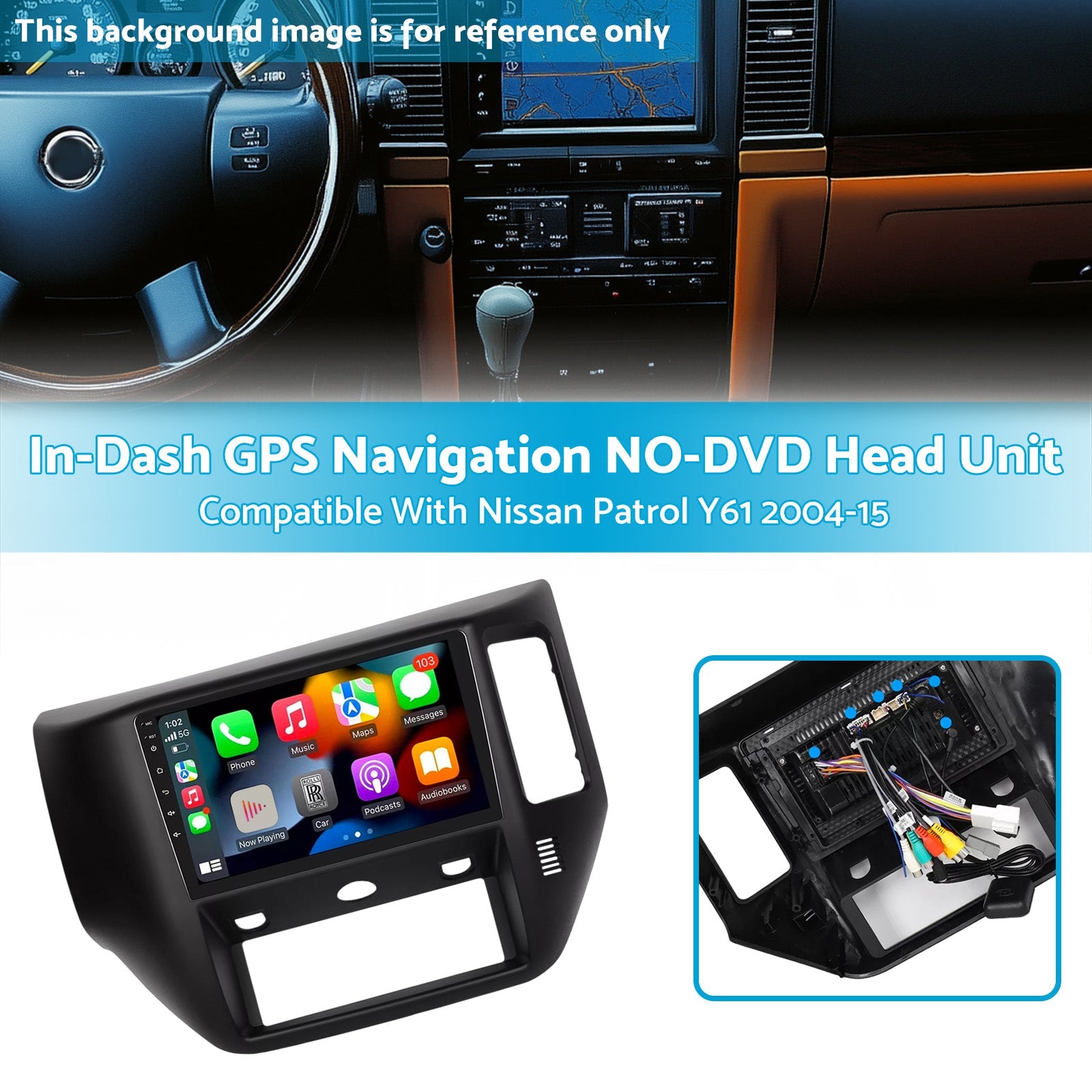 9in 2.5D Capacitive Screen Head Unit Suitable For Nissan Patrol GU RH Drive Android 13-2