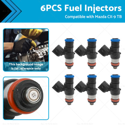 6PCS Fuel Injector Suitable For Mazda CX-9 CX9 TB 3. 7L CA CAY Petrol SUV 07-19-0