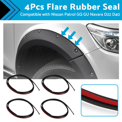 4Pcs Flare Rubber Seal Fits For Nissan Patrol GQ Y60 GU Y61 Y62 Navara D22 D40-3