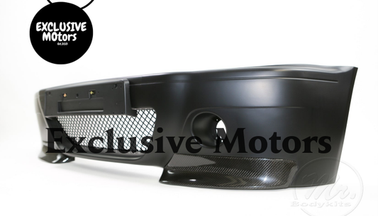 CSL Plastic Front Bumper wCarbon Fiber Lip for BMW E46 Sedan 1998-2004