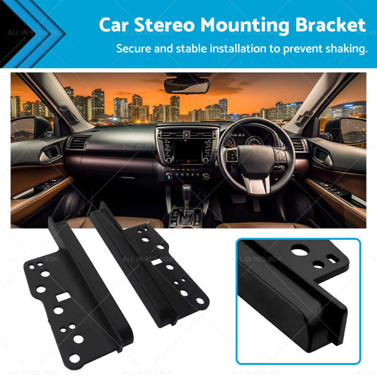 Car Stereo Side Trims Brackets 2Din Double Fascia Facia Dash Suitable For Toyota-0