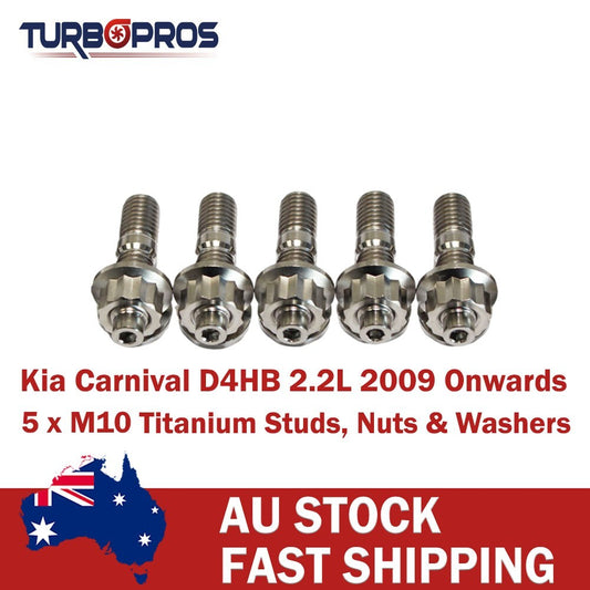 Titanium Turbo Charger Stud Kit for Kia Carnival D4HB 2.2L 2009 Onwards