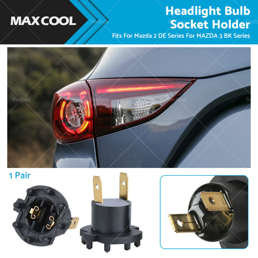 1 Pair Headlight Bulb Socket Adapter Holder Fits For Mazda 2 DE For MAZDA 3 BK-0