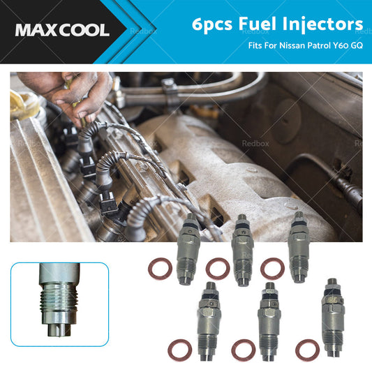 6X Diesel Fuel Injectors For Nissan Patrol GQ Y60 RD28 or RD28ETI Aftermarket Parts-0